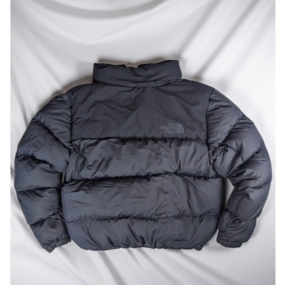 The North Face Nuptse 600 Fill Down Puffer Jacket Women's XL Dark Navy Hooded - Picture 15 of 16
